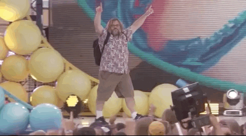 Jack Black Teen Choice Awards Audience Cheer GIF