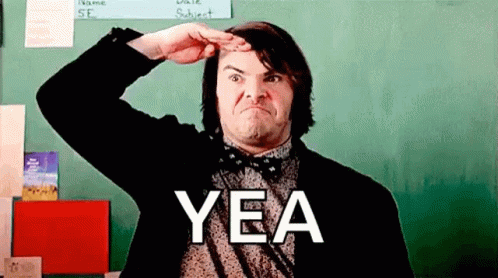 Jack Black Yea Salute Meme GIF
