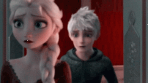 Jack Frost Being Sad With Elsa GIF
