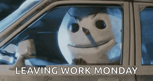 Jack Frost Leaving Work Monday GIF