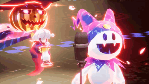 Jack Frost With Shining Pumpkin GIF