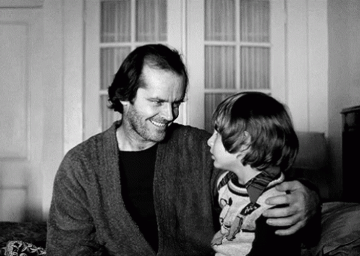 Jack Nicholson Nodding Horror Movie The Shining GIF