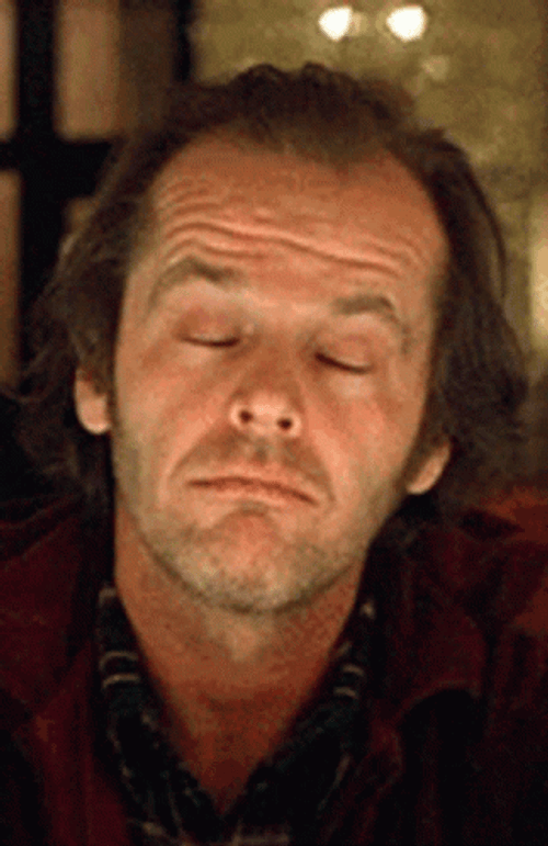 Jack Nicholson Nodding Mocking Surprise GIF