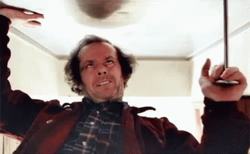 Jack Nicholson Nodding Tapping Door GIF