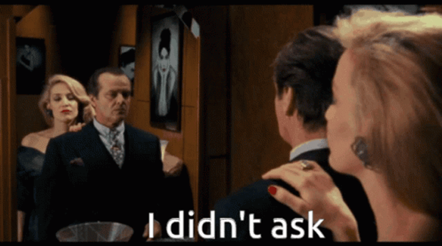 Jack Nicholson Nodding Turning Around GIF