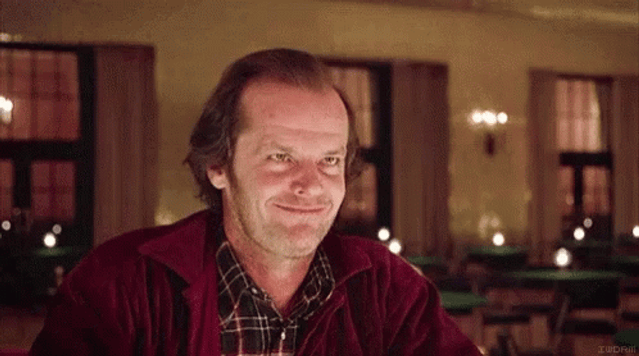 Jack Nicholson Nodding Wicked Smile The Shining GIF