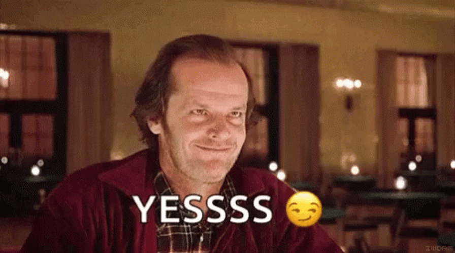 Jack Nicholson Nodding Yes Meme The Shining GIF