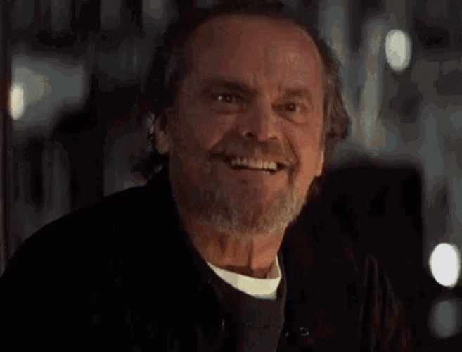 Jack Nicholson Yes Nodding Head GIF