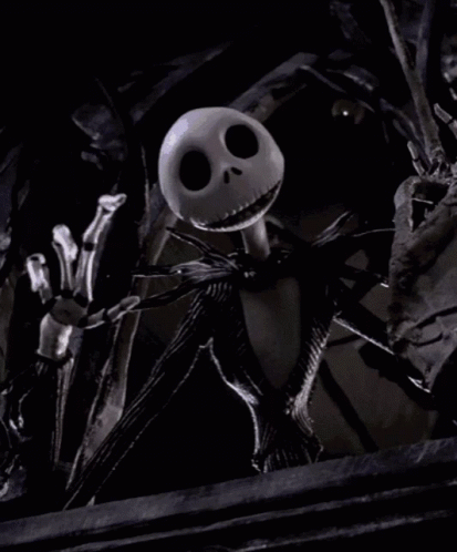 Jack Skellington Halloween Hello Hand Wave GIF