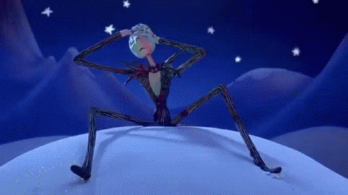 Jack Skellington Thinking Wink Headshake GIF