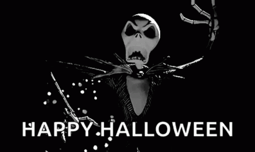 Jack Skellington Happy Halloween Greetings GIF