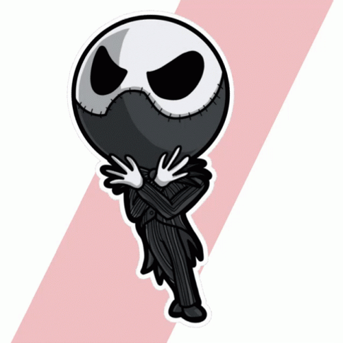 Jack Skellington Cute Halloween Cartoon GIF