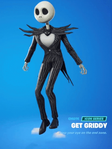 Jack Skellington Fortnite Griddy GIF