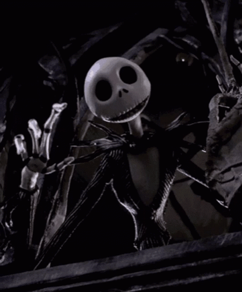 Jack Skellington Halloween Hello Hand Wave GIF