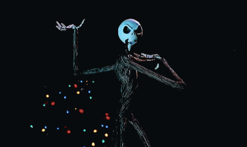 Jack Skellington Halloween Scare Smile GIF