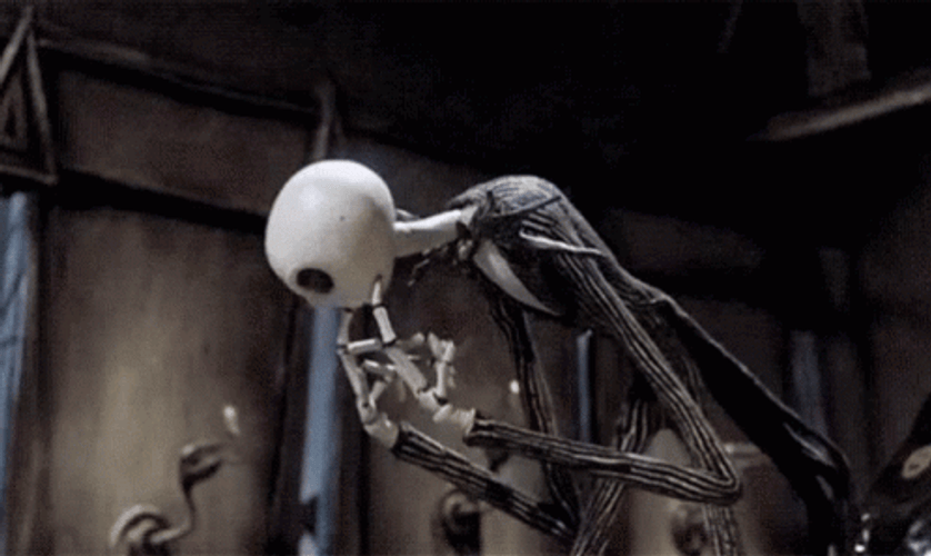 Jack Skellington Halloween Scare  GIF