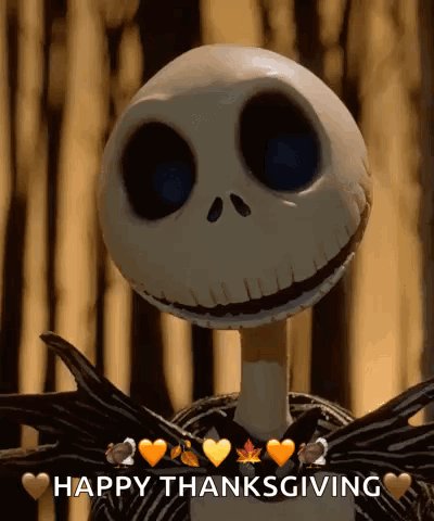 Jack Skellington Says Happy Thanksgiving