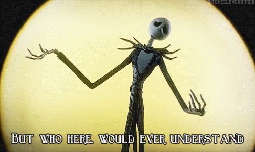 Jack Skellington Yellow Light Saying But Who Here