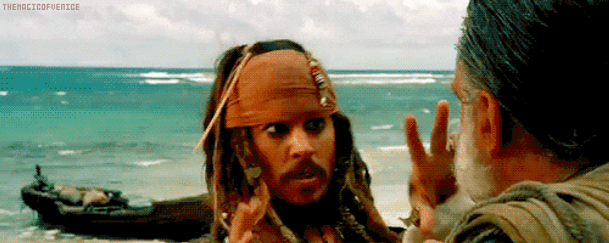 Jack Sparrow Funny Waving Fingers GIF 