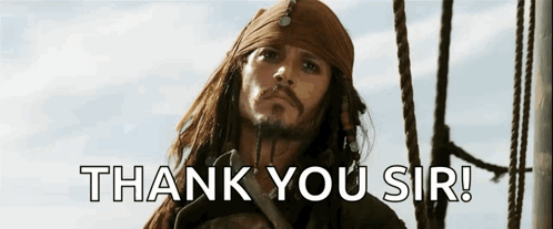 Jack Sparrow Saying Thank You