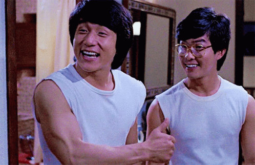 Jackie Chan And His Friend GIF
