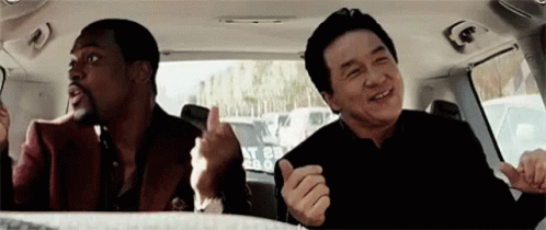 Jackie Chan Dancing In Car GIF
