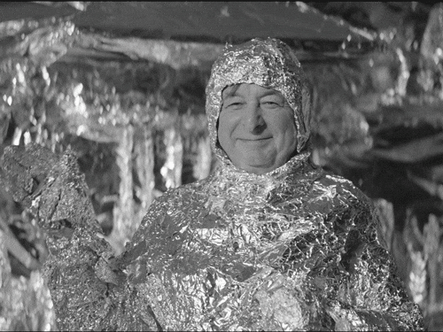 Jackie Chan Tin Hat Whole Body Foil GIF