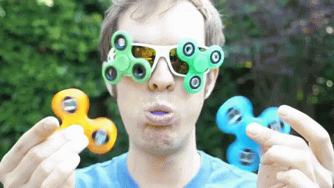 Jacksfilm Fidget Spinner Tricks GIF