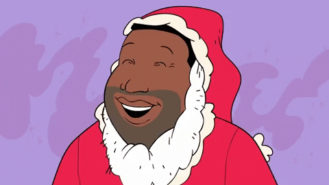 Jackson 5 Black Santa Laughing GIF