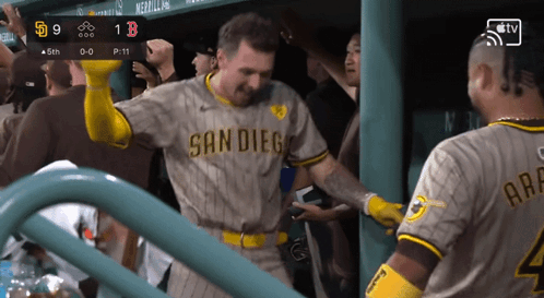 Jackson Merrill Shaking Hips With Arraez GIF