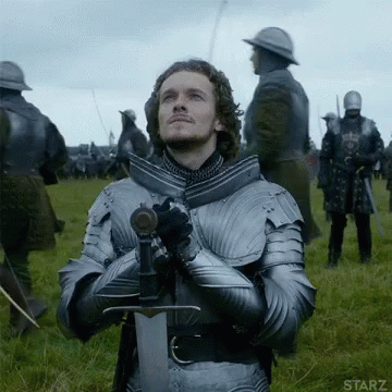 Jacob Collins Knight Sign Of The Cross GIF