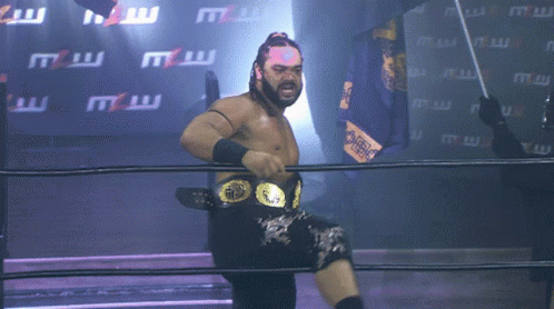 Jacob Fatu Entering Wrestling Ring GIF