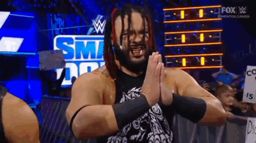 Jacob Fatu Showing Gold Teeth GIF