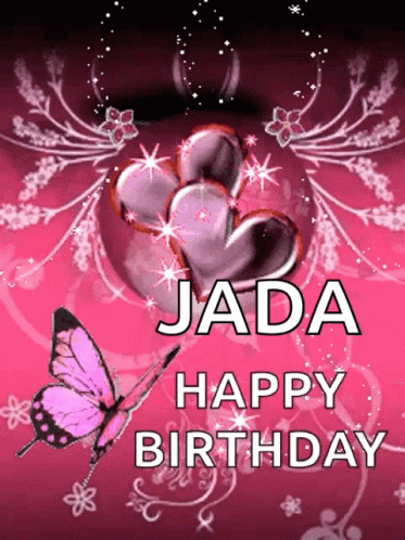 Jada Happy Birthday Card Hearts Butterflies