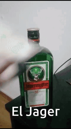 Jagermeister Bottle Being Opened