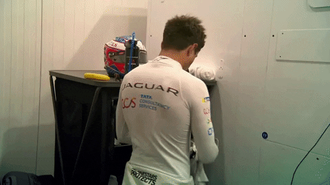 Jaguar Car Racer Scratching Head GIF