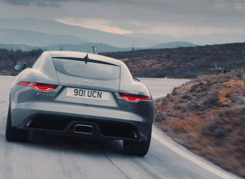 Jaguar Car With License Plate 901 UCN Driving