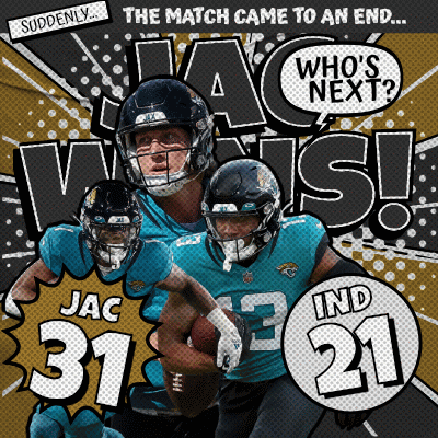 Jaguars Comic Style Game Poster GIF