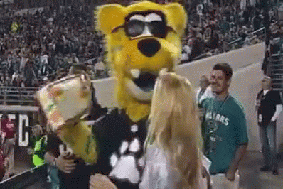 Jaguars Mascot Cake Surprise GIF