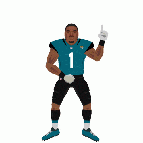 Jaguars Travis Etienne Jr. Vector Art GIF