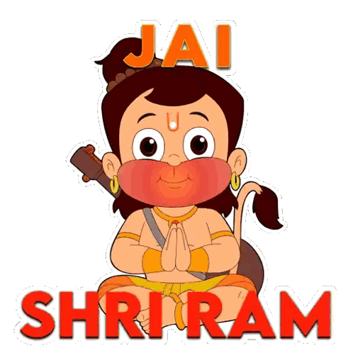 Jai Shri Ram Cartoon Sticker