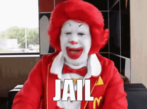 Jail Laughing Ronald Mcdonald GIF