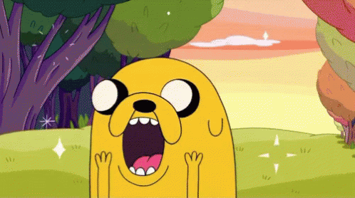 Jake from Adventure Time Mouth Wide Open
