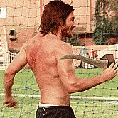 Jake Gyllenhaal Half Naked Abs GIF