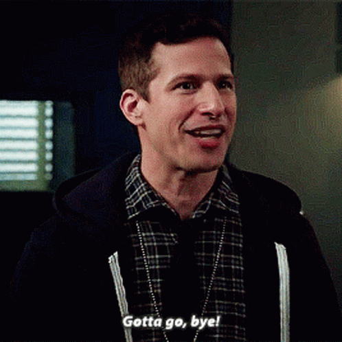 Jake Peralta Gotta Go Bye GIF