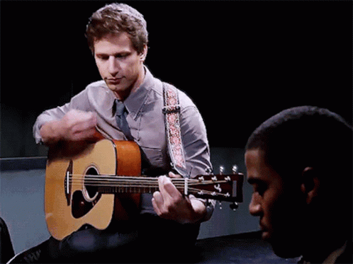 Jake Peralta Playing Guitar Aaah GIF