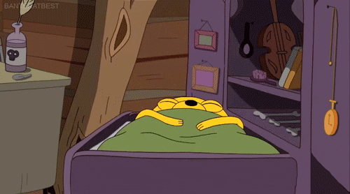 Jake The Dog Get's Up After Having A Nightmare GIF