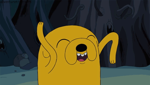 Jake The Dog Long Hands Wiggling GIF