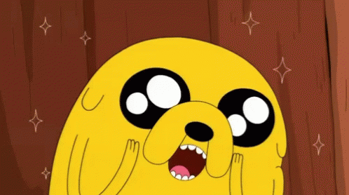 Jake The Dog Shocked Shining Eyes GIF