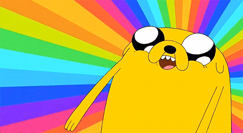 Jake The Dog Spinning Rainbow GIF